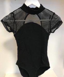 Leotard, turtleneck med blonder