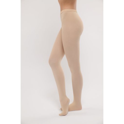 Footed tights -dark tan