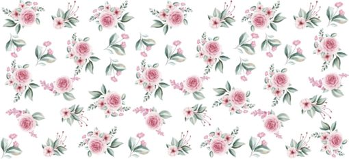 Dansedrak med blomserprinta mesh - Image 3