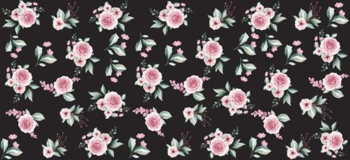 Dansedrak med blomserprinta mesh - Image 2